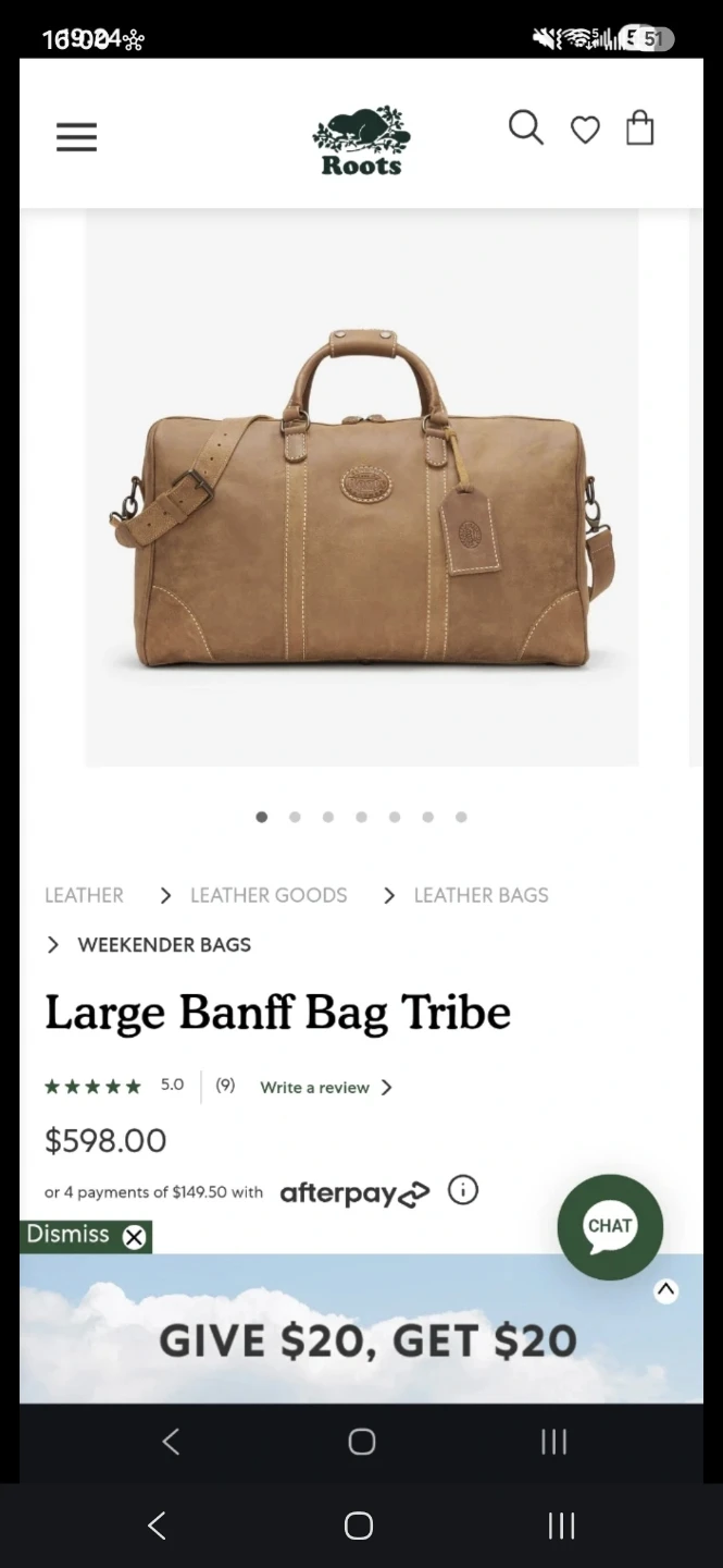 MENS - Roots Large Banff Bag Tribe