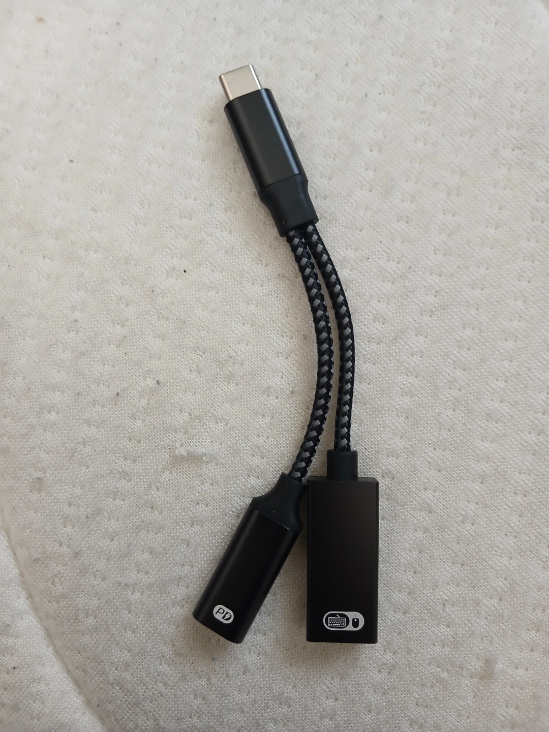 USB OTG Adapter Cord (USB-C Male, USB-C Female, USB Female) - photo 2