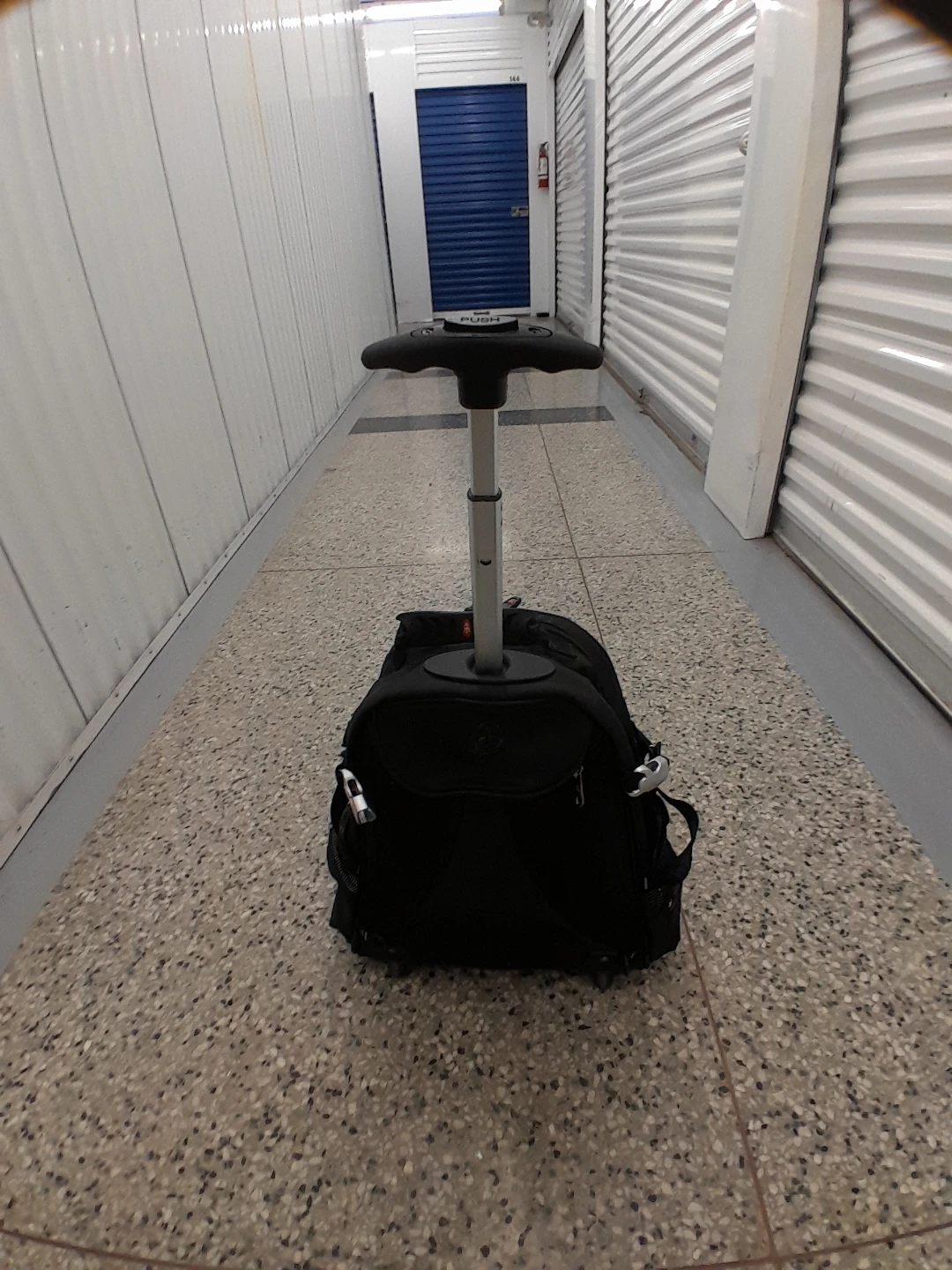 Black Wheeled Laptop Backpack - photo 2