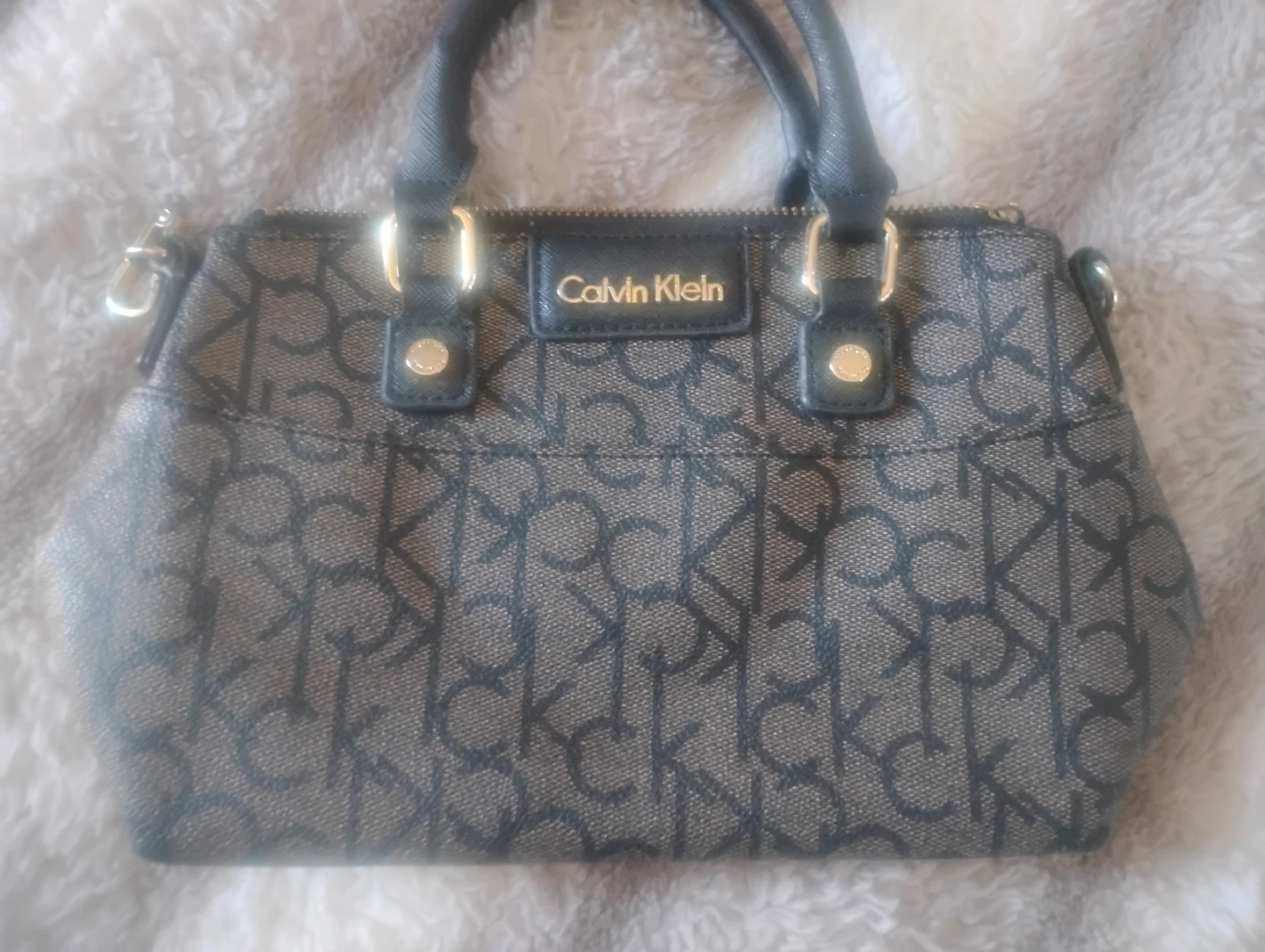 Calvin Klein Monogram Satchel Handbag