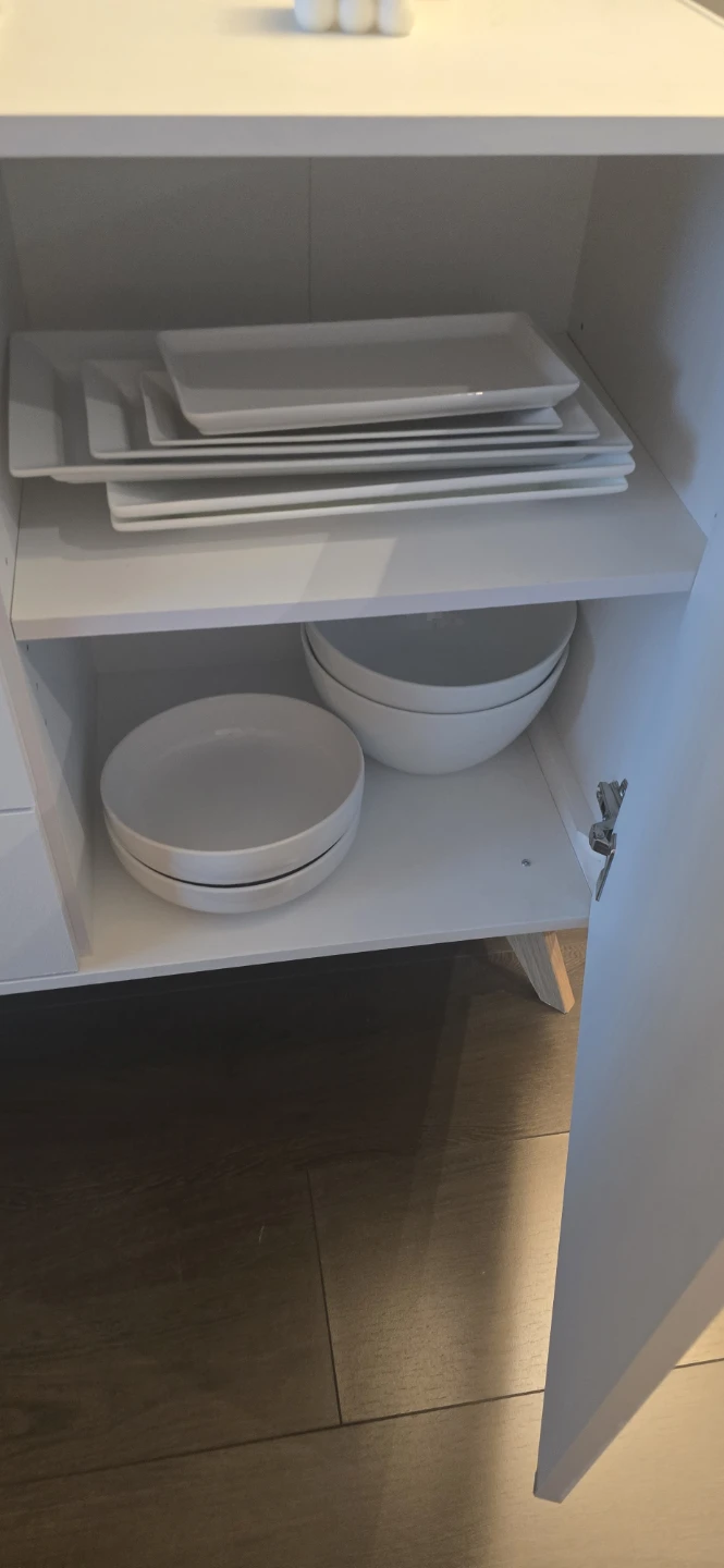 White Sideboard with Drawers and Doors - photo 3