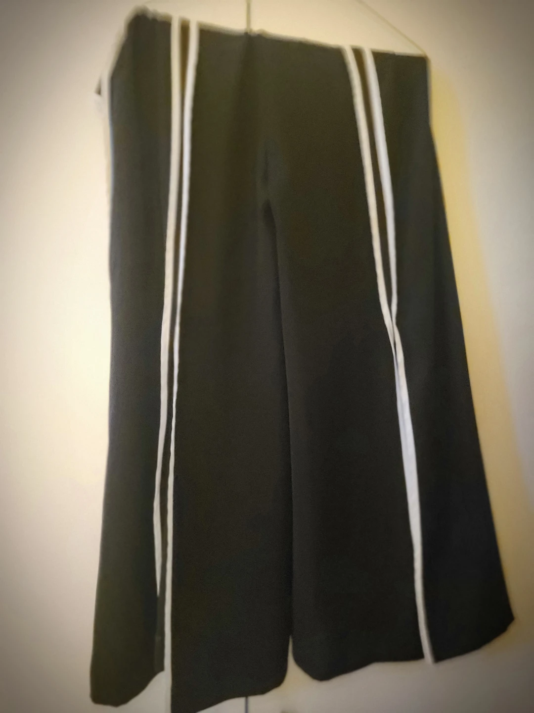 Black Wide Leg Pants with White Stripes size XL 50% off - photo 2