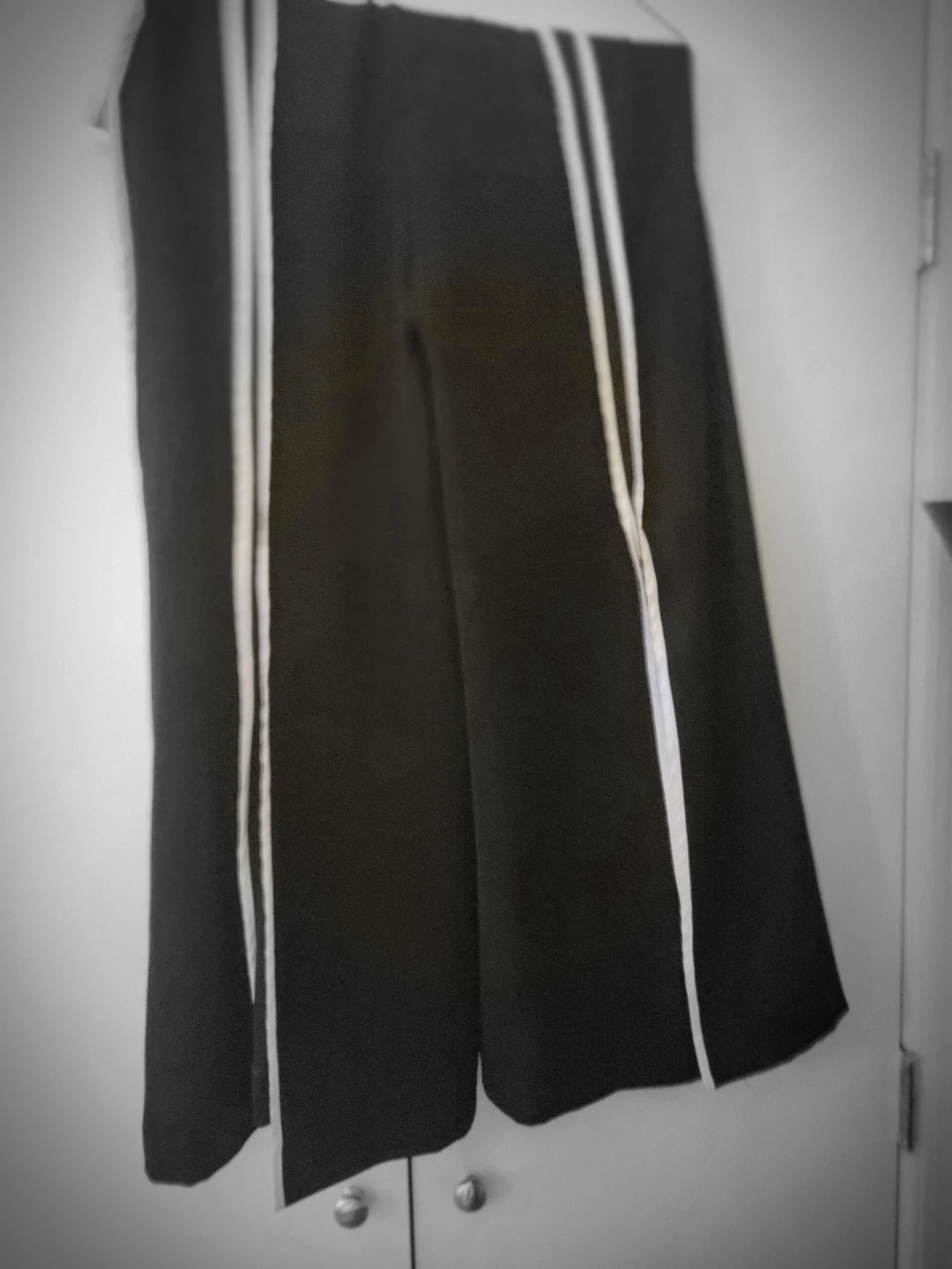 Black Wide Leg Pants with White Stripes size XL 50% off - photo 5