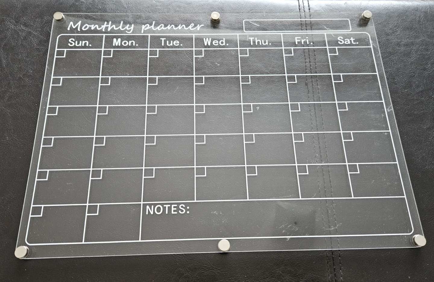 Magnetic Acrylic Calendar for Fridge