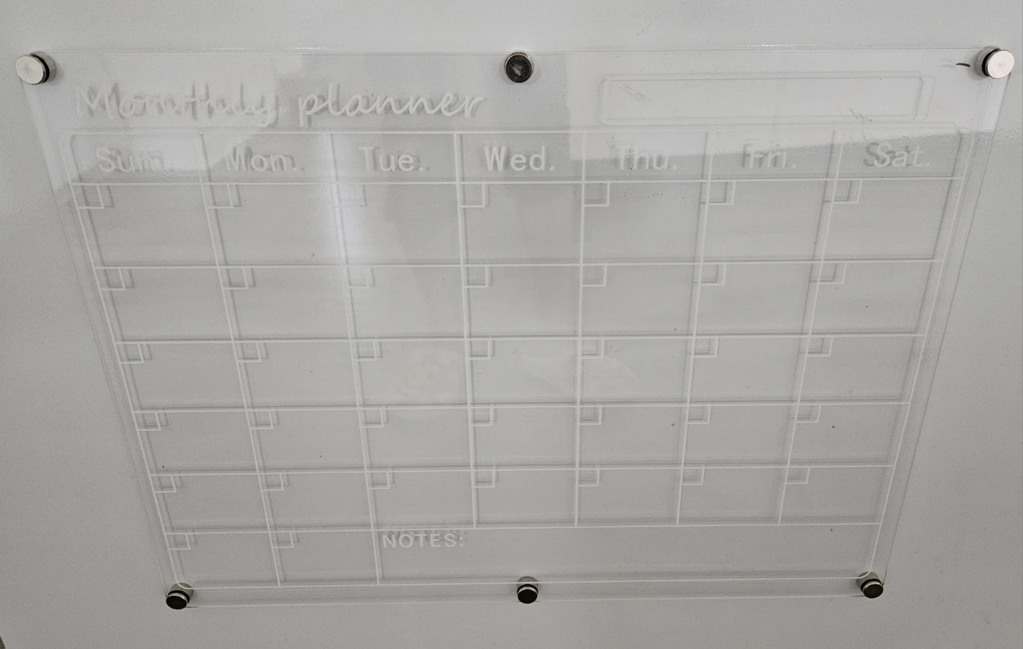 Magnetic Acrylic Calendar for Fridge - photo 4