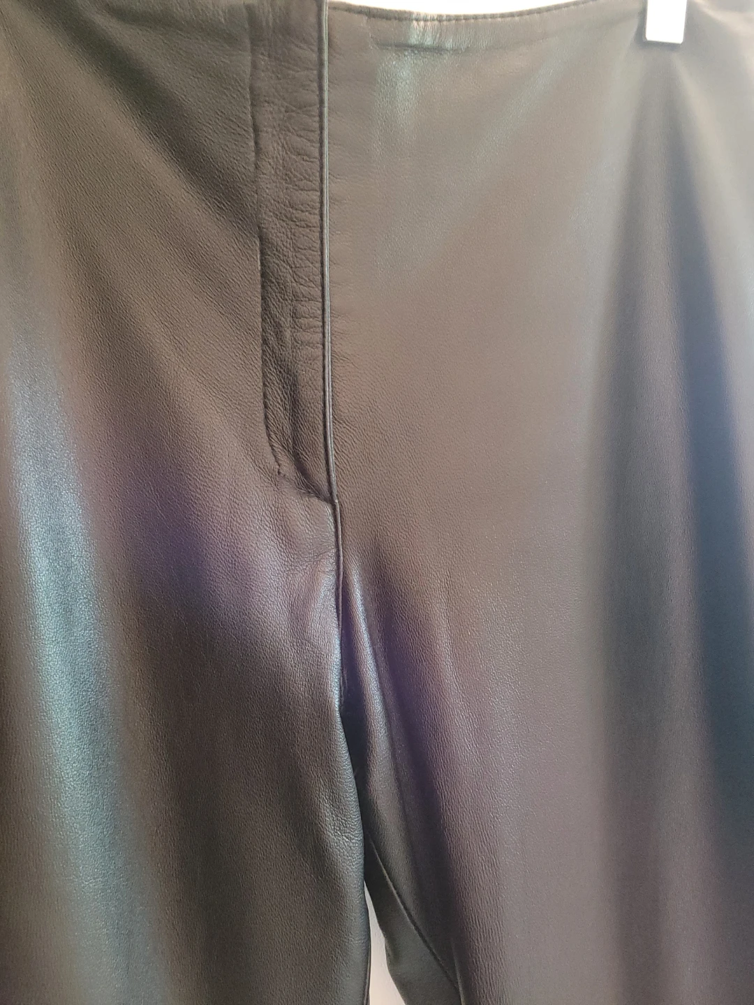 Black genuine Leather Pants - Size s-M - photo 3