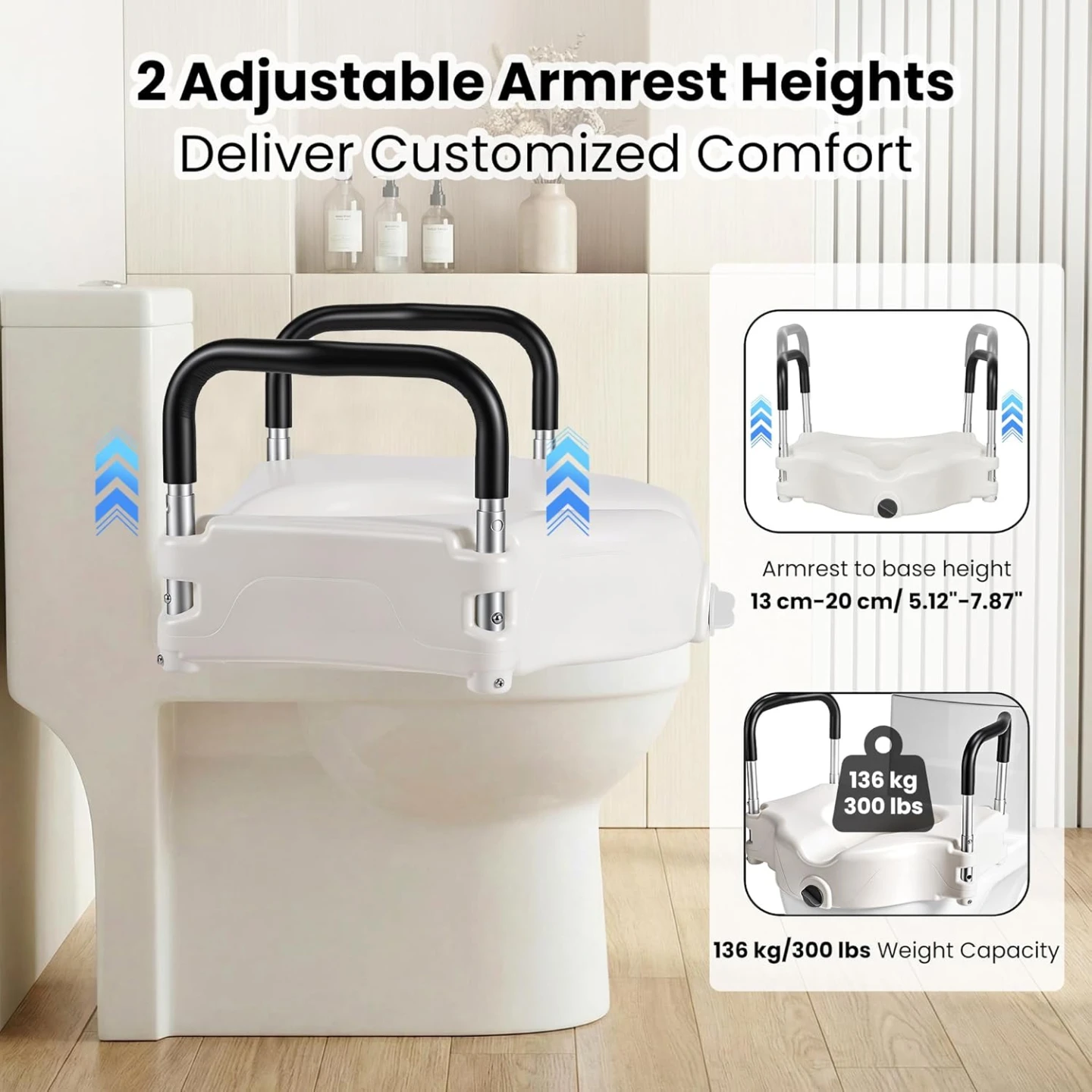 Careboda Raised Toilet Seat with Handles - photo 5