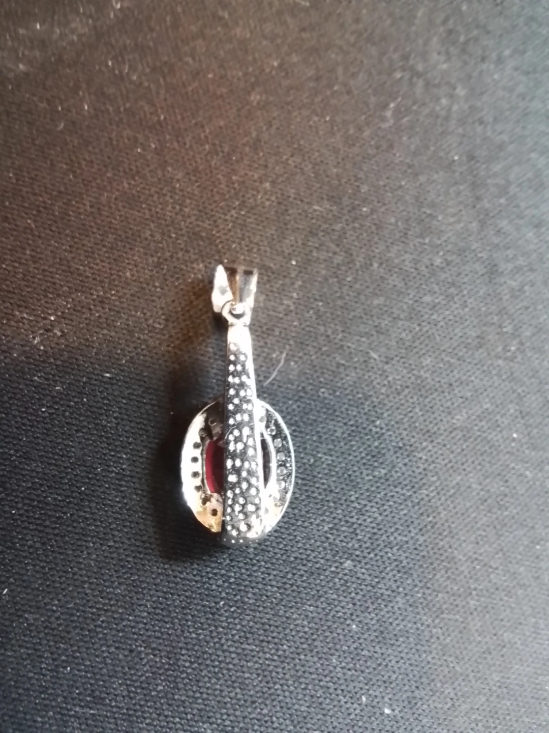 Stunning Vintage-Style Ruby Halo Pendant in Solid .925 - photo 3