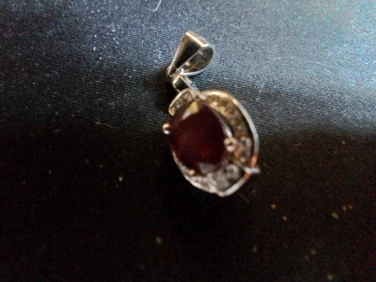 Stunning Vintage-Style Ruby Halo Pendant in Solid .925 - photo 4