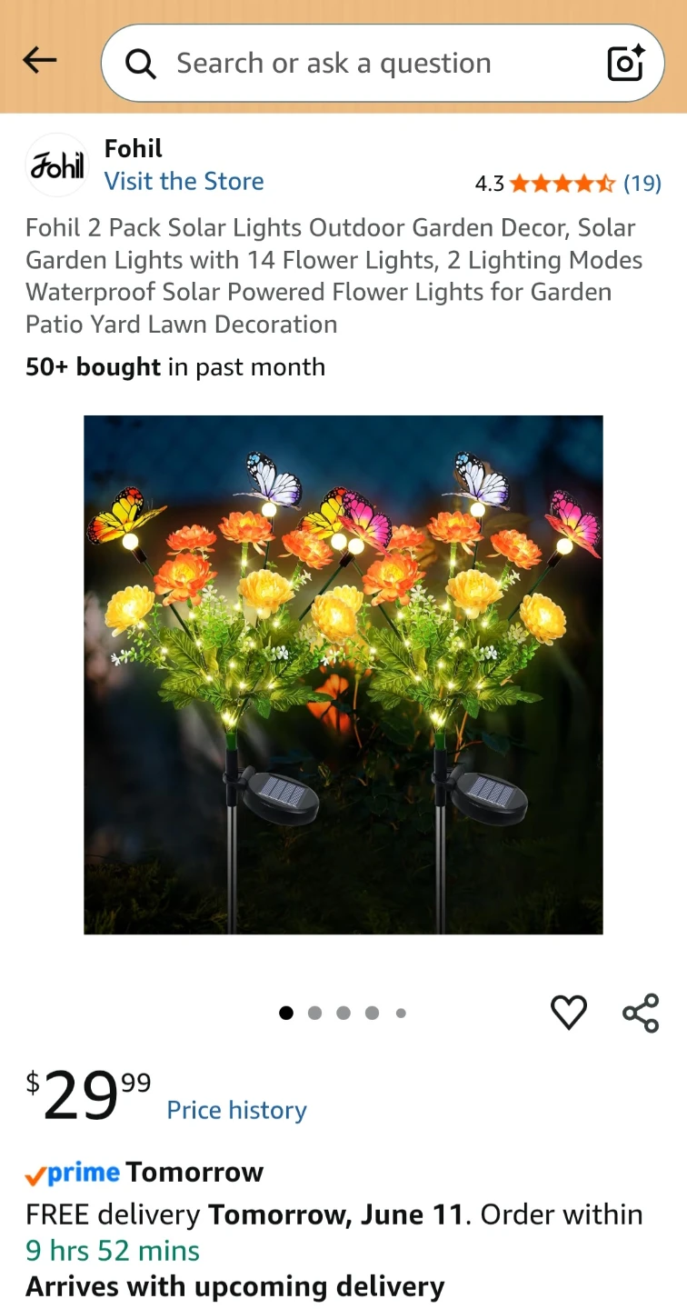 Solar Powered Flower Lights - 5 Sunflowers and 6 Roses - photo 4