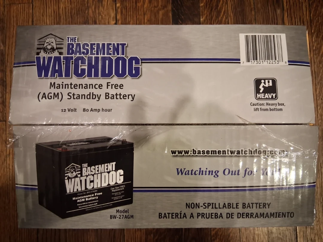 Basement Watchdog BW-27AGM Maintenance Free Standby Battery
