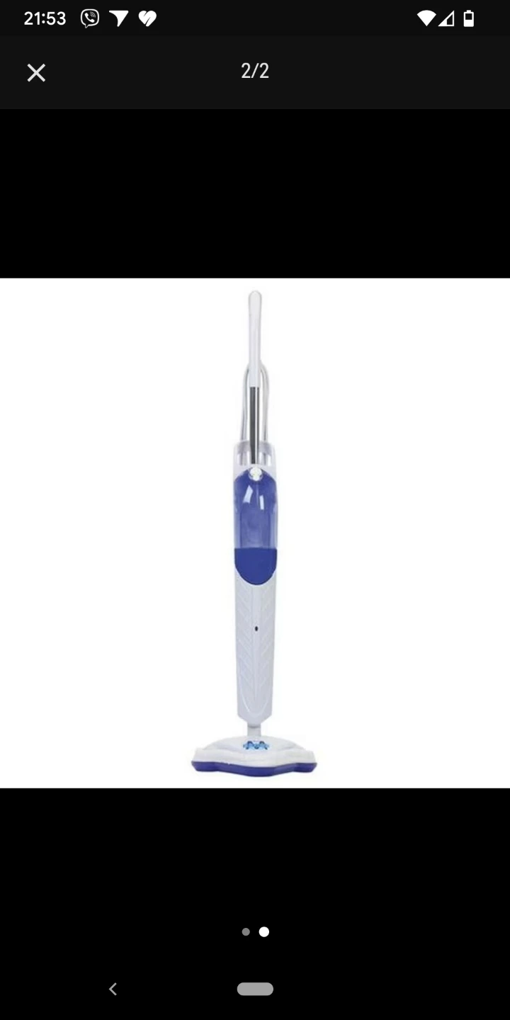 White and Blue Steam Mop