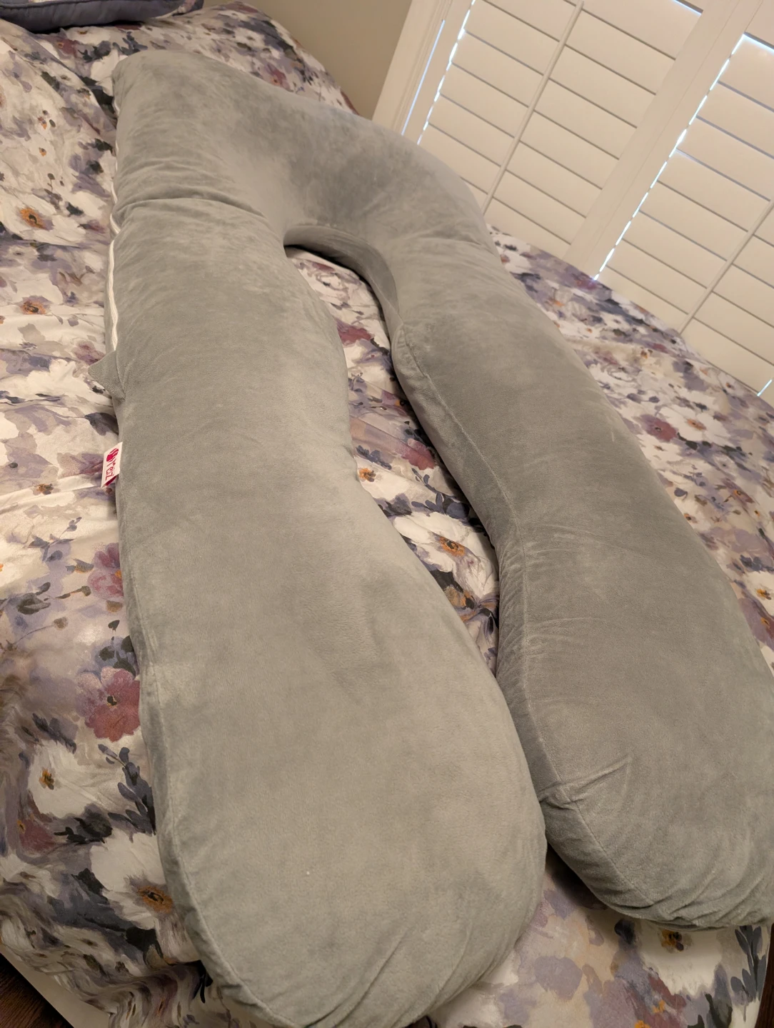 Meiz Grey U-Shaped Pregnancy Pillow
