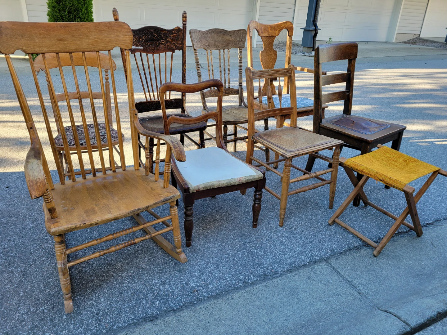 Collection of Antique Wooden Chairs.