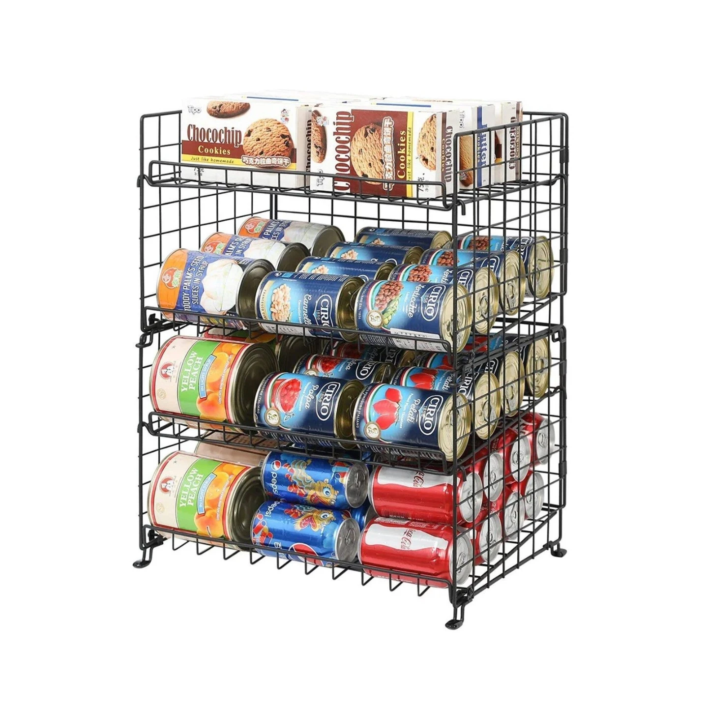 3-Tier Stackable Wire Storage Rack