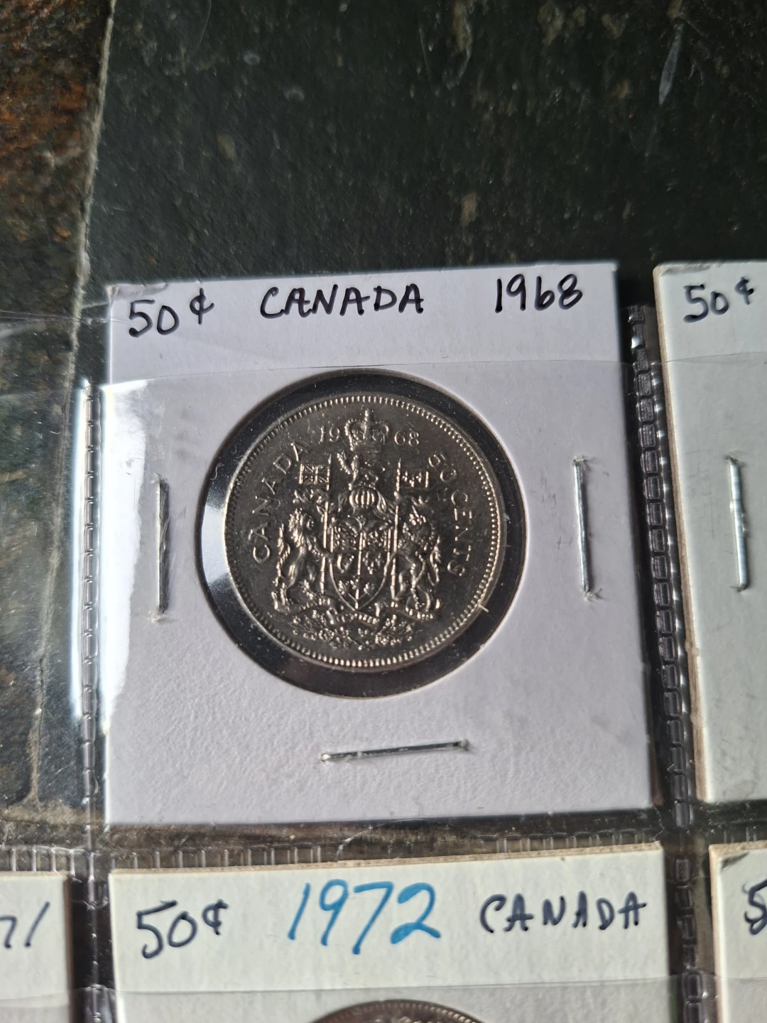 Collection of Canadian 50 Cent Coins 1968-1974 - photo 3