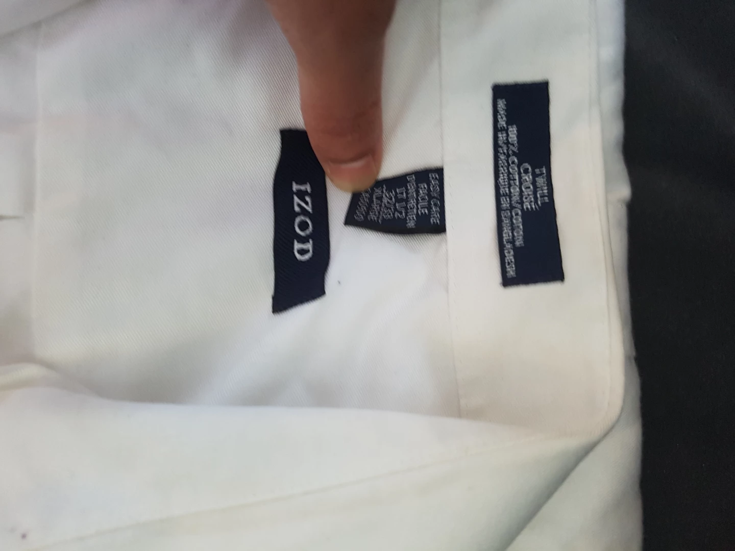 New IZOD White Twill Dress Shirt XL