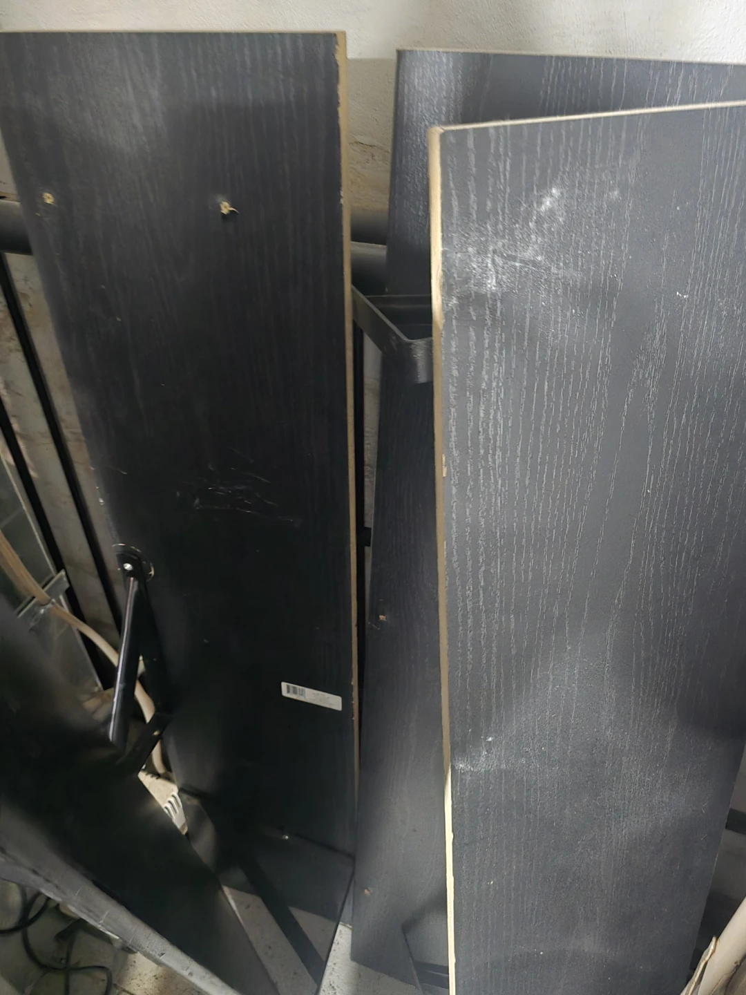 Black wood panel