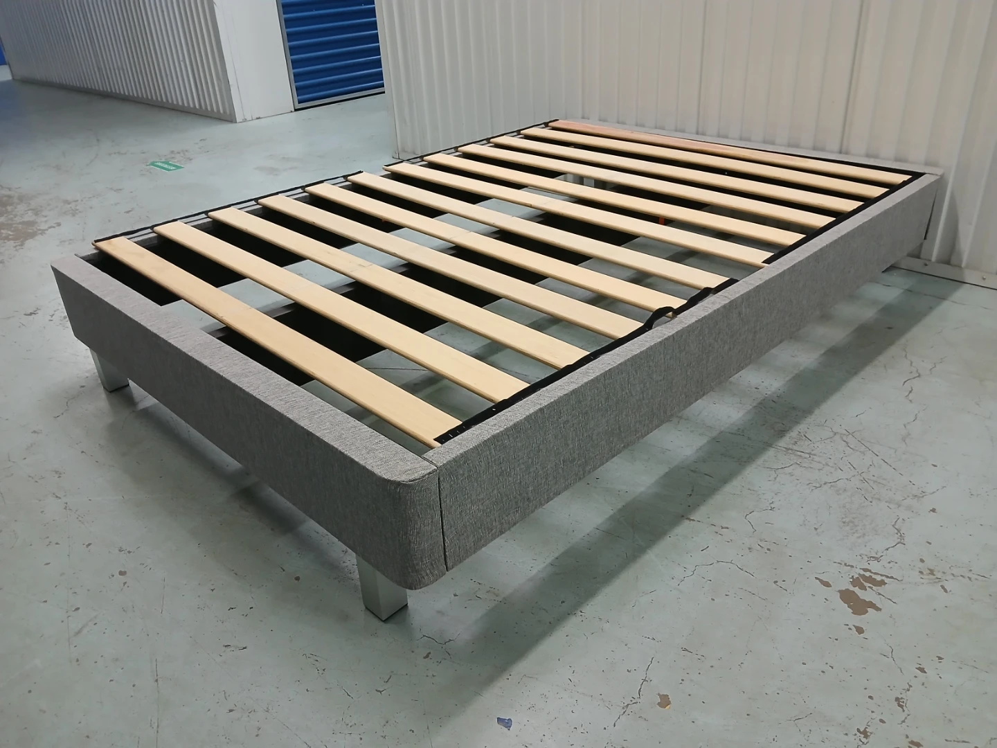 Full size Upholstered Bed Frame with Slats