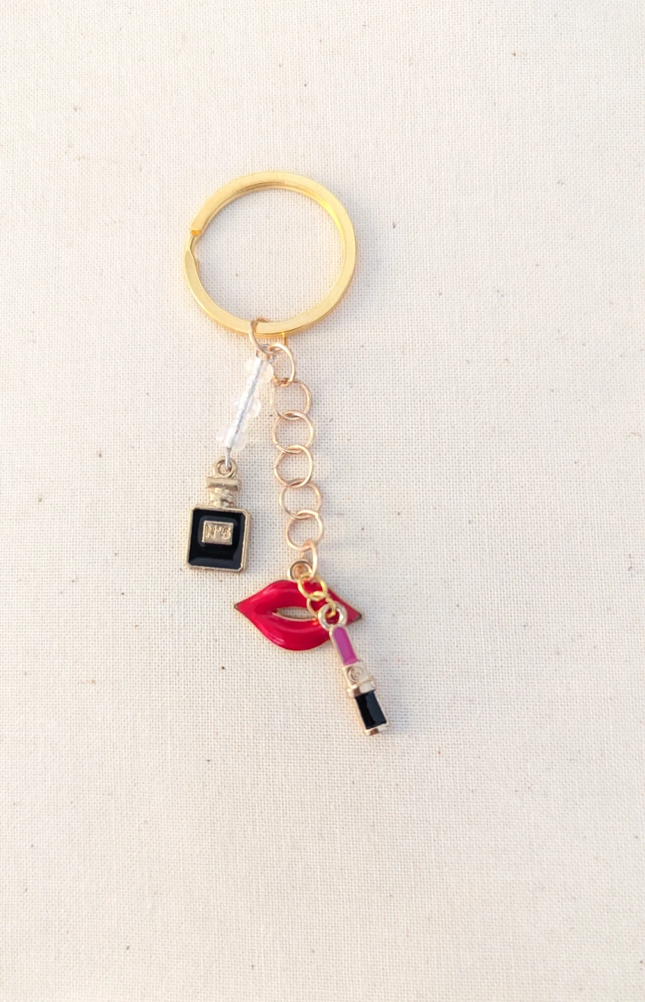 Beauty themed purse charms