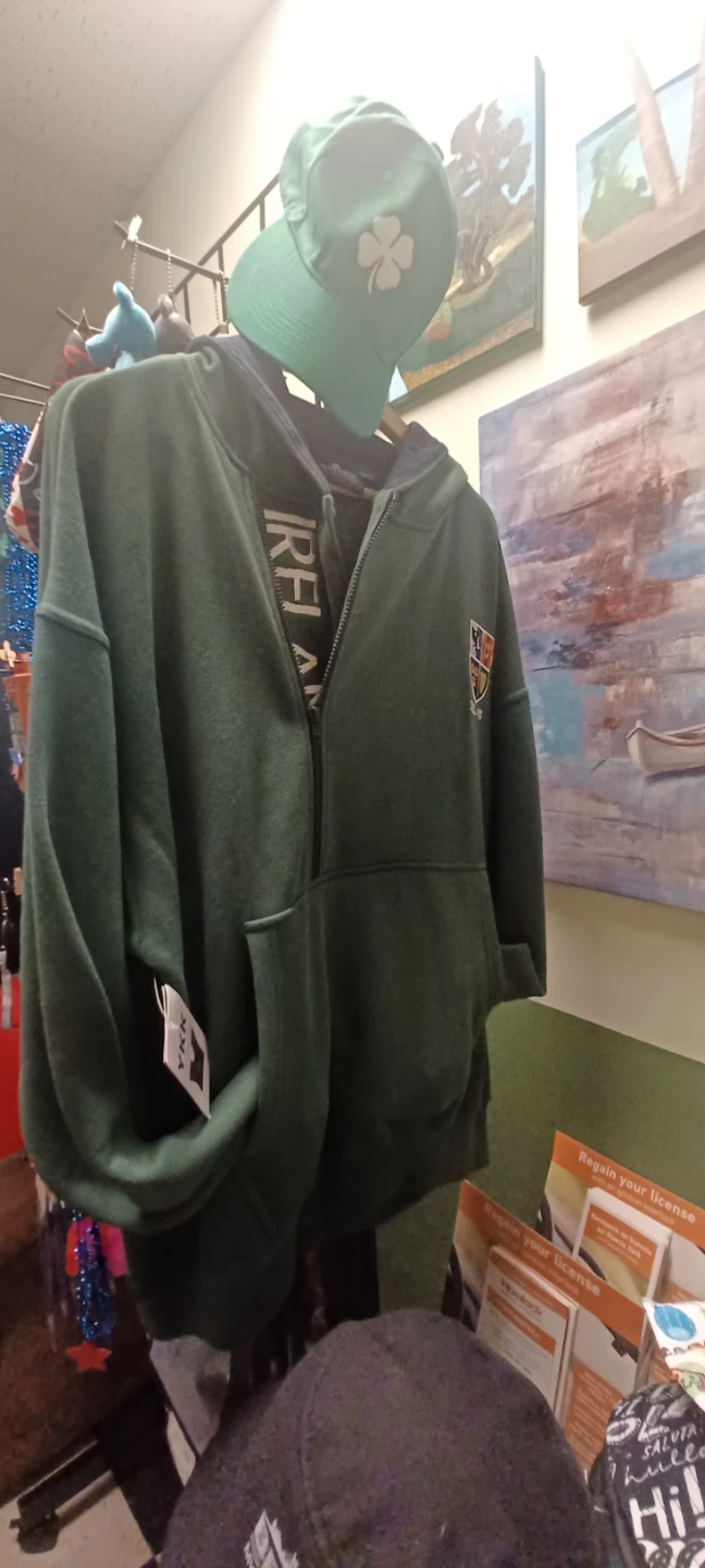 Irish Green Zip-Up Hoodie