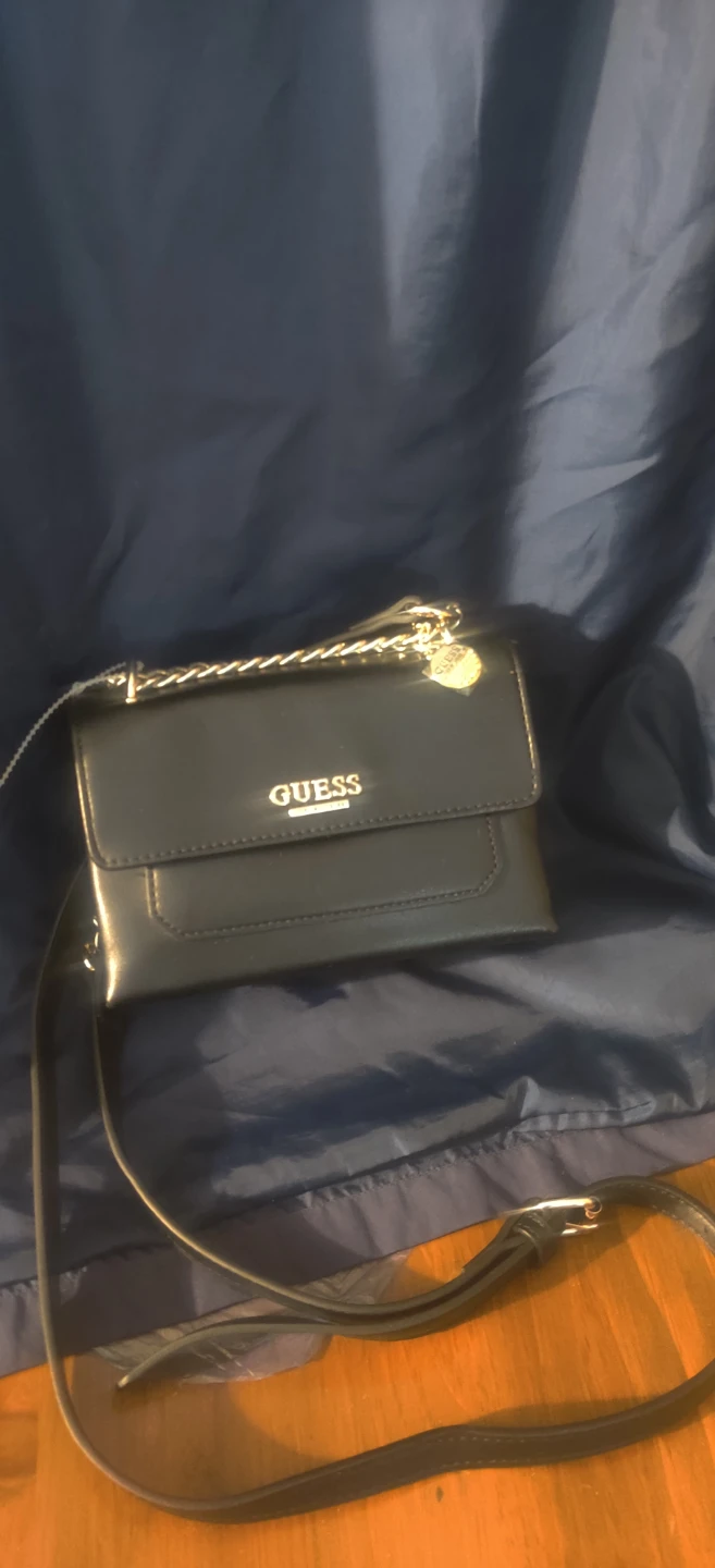 Black Guess Shoulder Bag with Chain Strap small