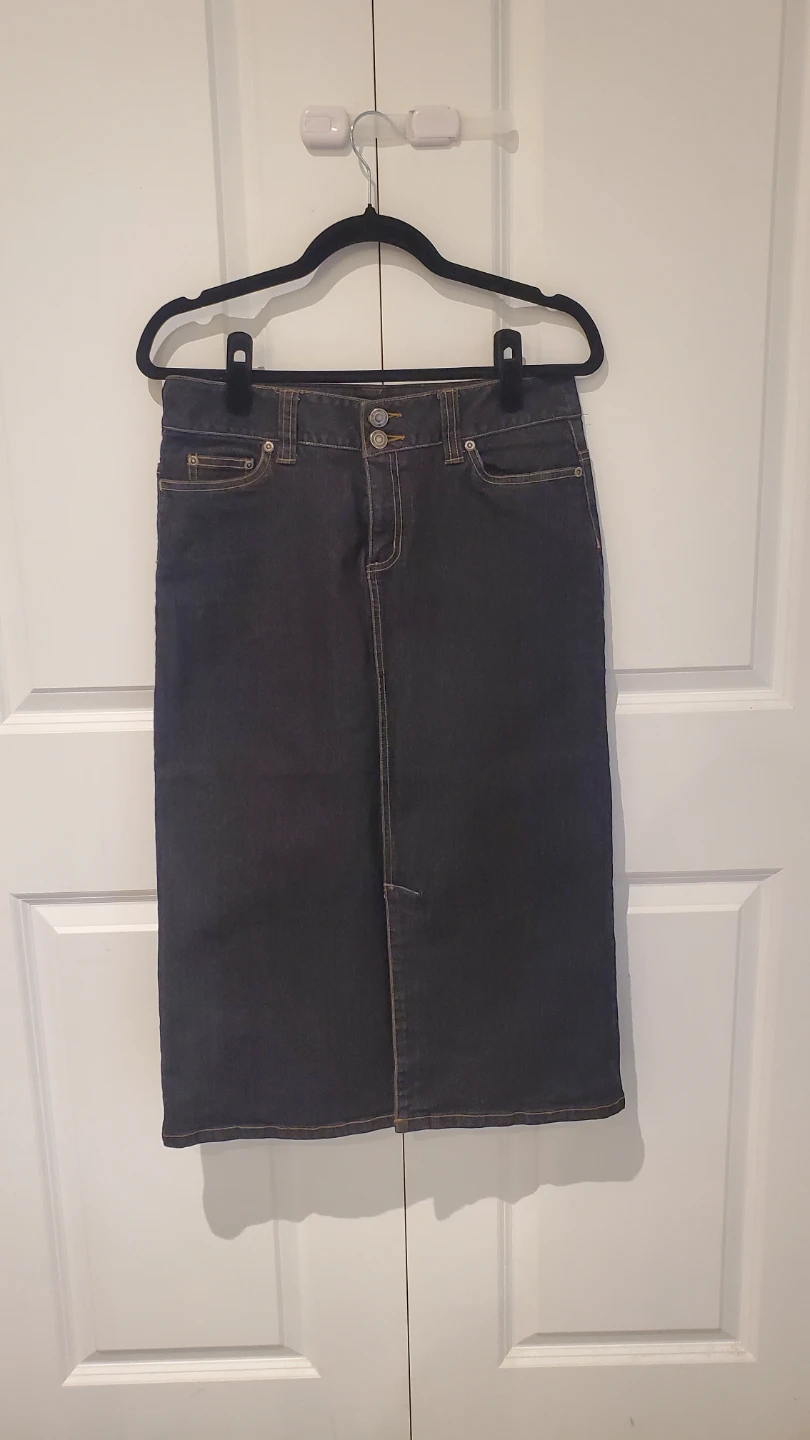 Women's Denim Pencil Skirt - Dark Wash