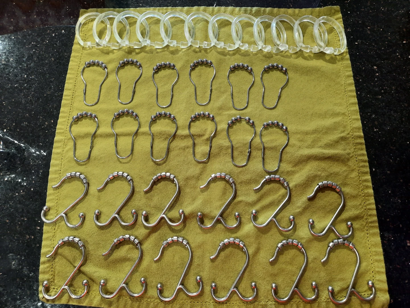 Shower curtain hooks