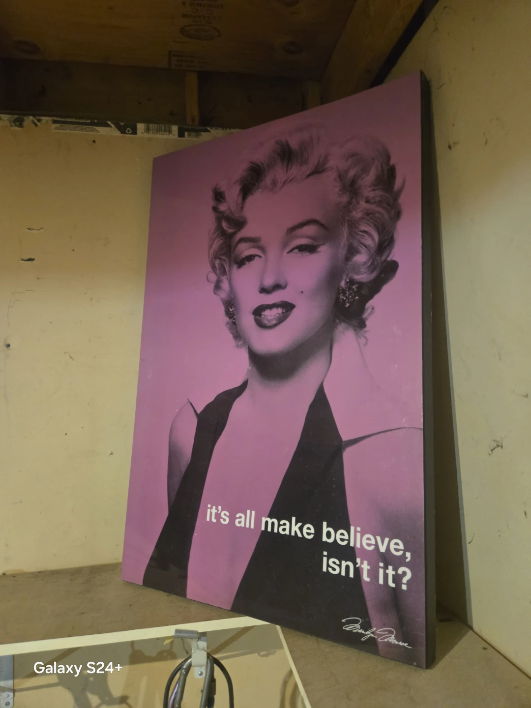 Marilyn Monroe "it's all make believe, isn't it?" Wall Art - photo 2