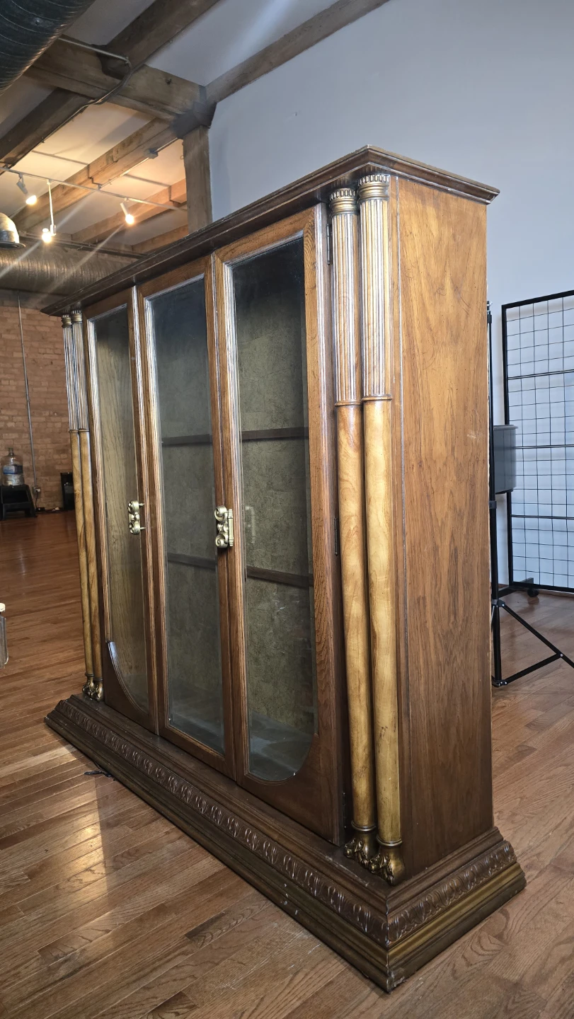 Vintage Wood and Glass Display Cabinet - photo 5