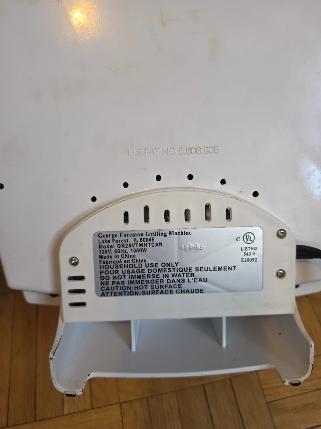 George Foreman Grilling Machine GR26VTWH - photo 3