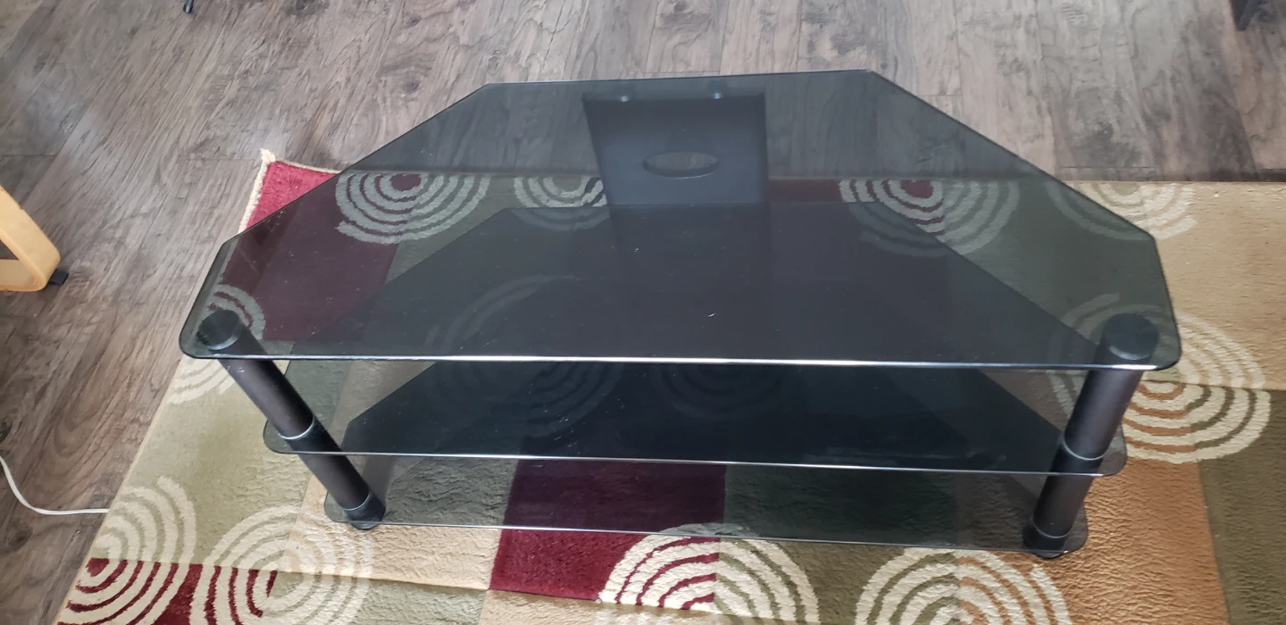 3-Tier Glass TV Stand - photo 2