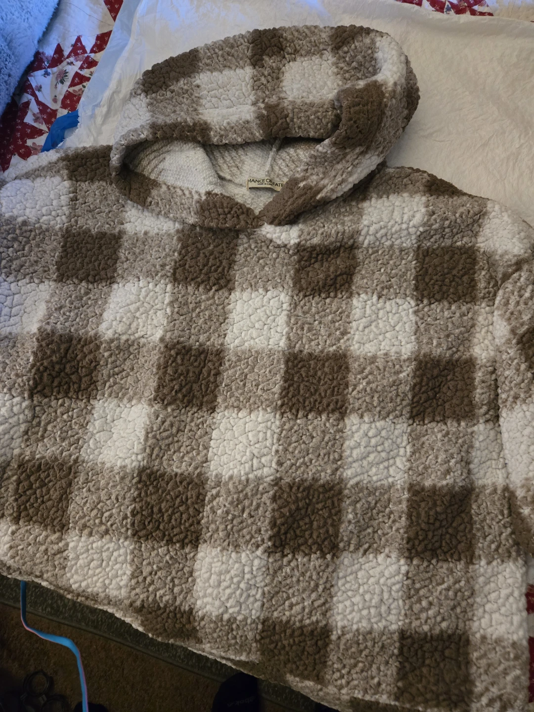 Hance Orfate Plaid Sherpa Hoodie XL - photo 2