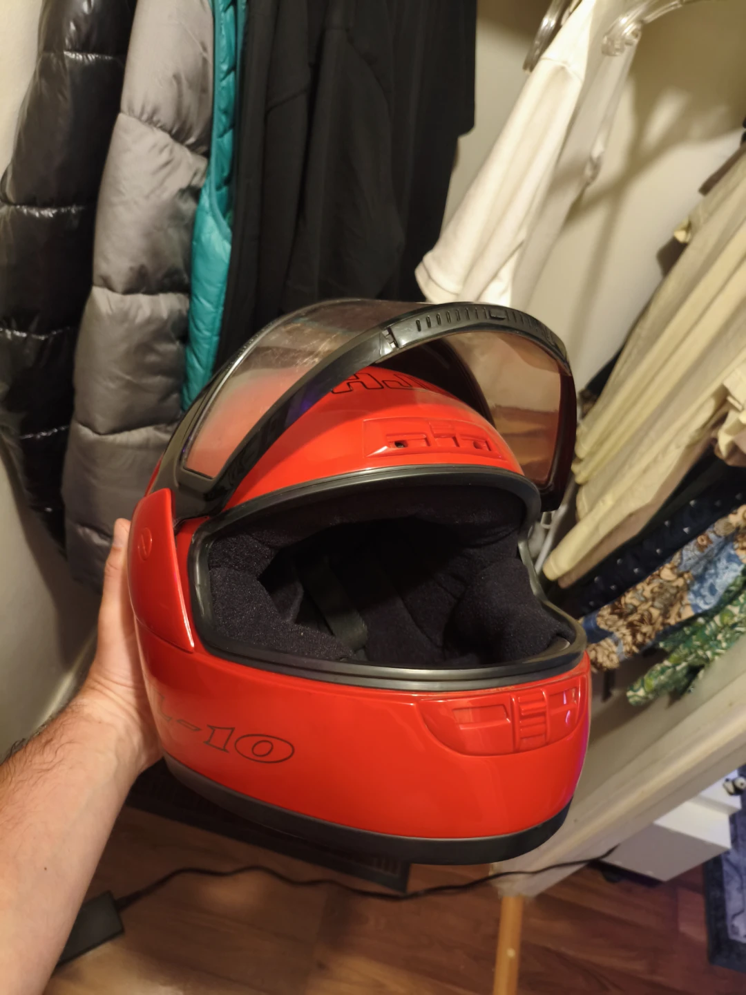Red CL-10 Motorcycle Helmet - photo 4