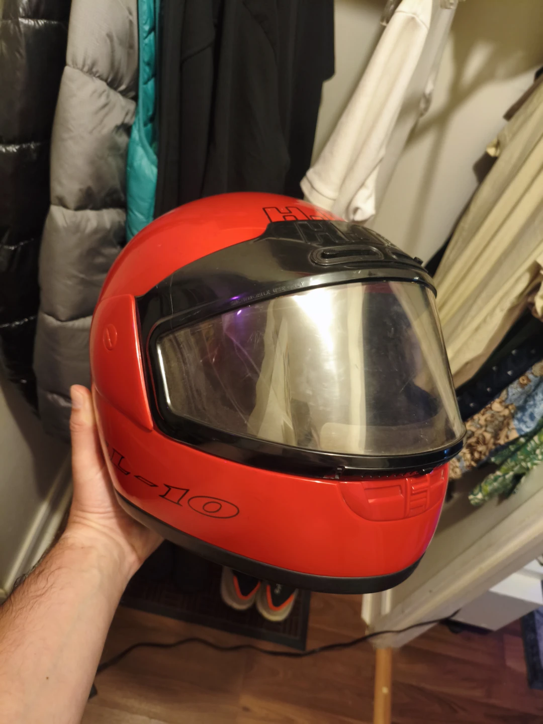 Red CL-10 Motorcycle Helmet - photo 5