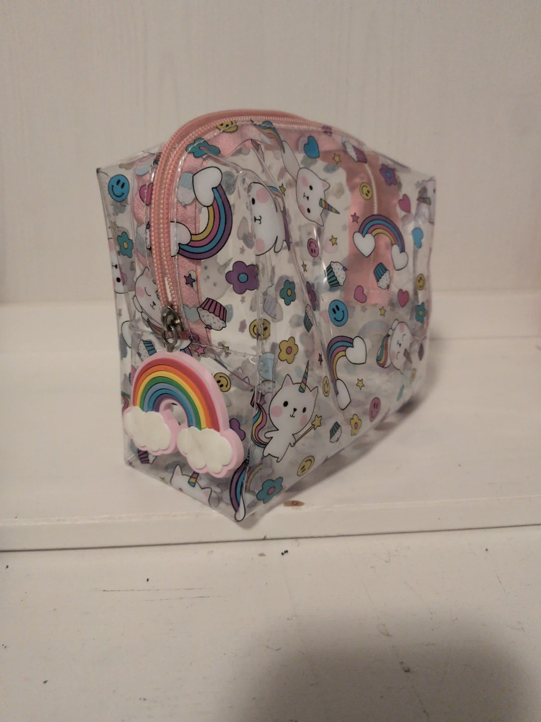 Clear Unicorn & Rainbow Cosmetic Bag - photo 2