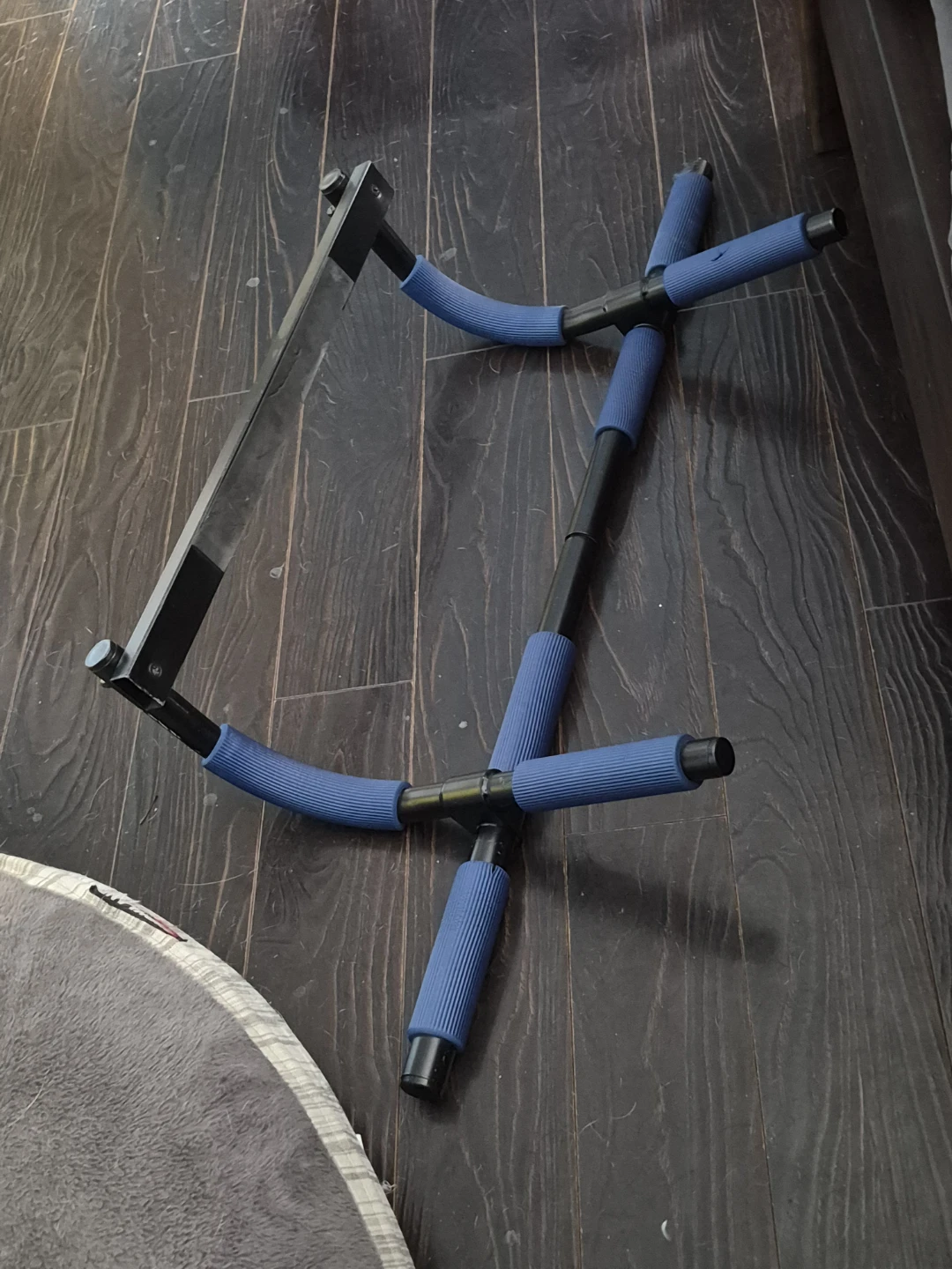 Doorway Pull-Up Bar with Blue Grips