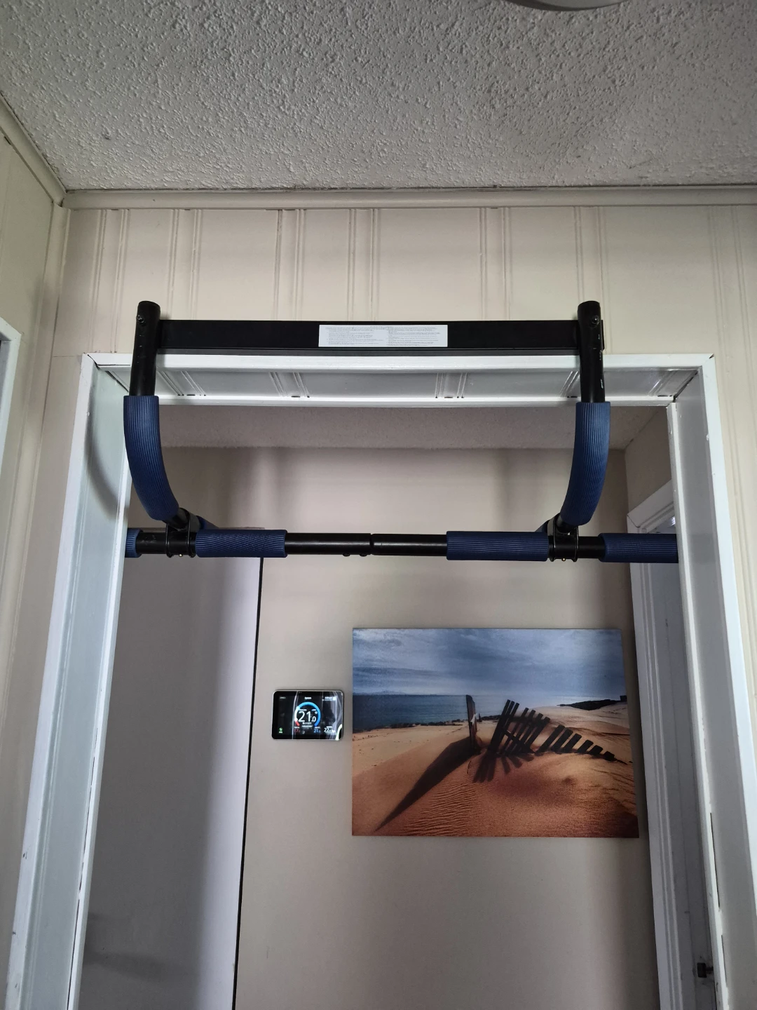Doorway Pull-Up Bar with Blue Grips - photo 3