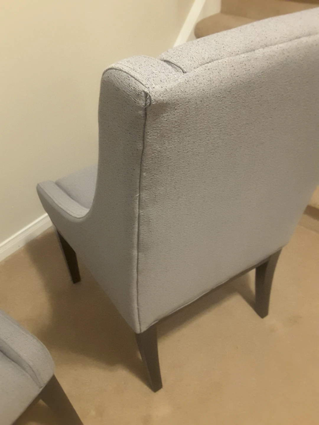 Grey Upholstered Dining Chairs (Set of 4)
