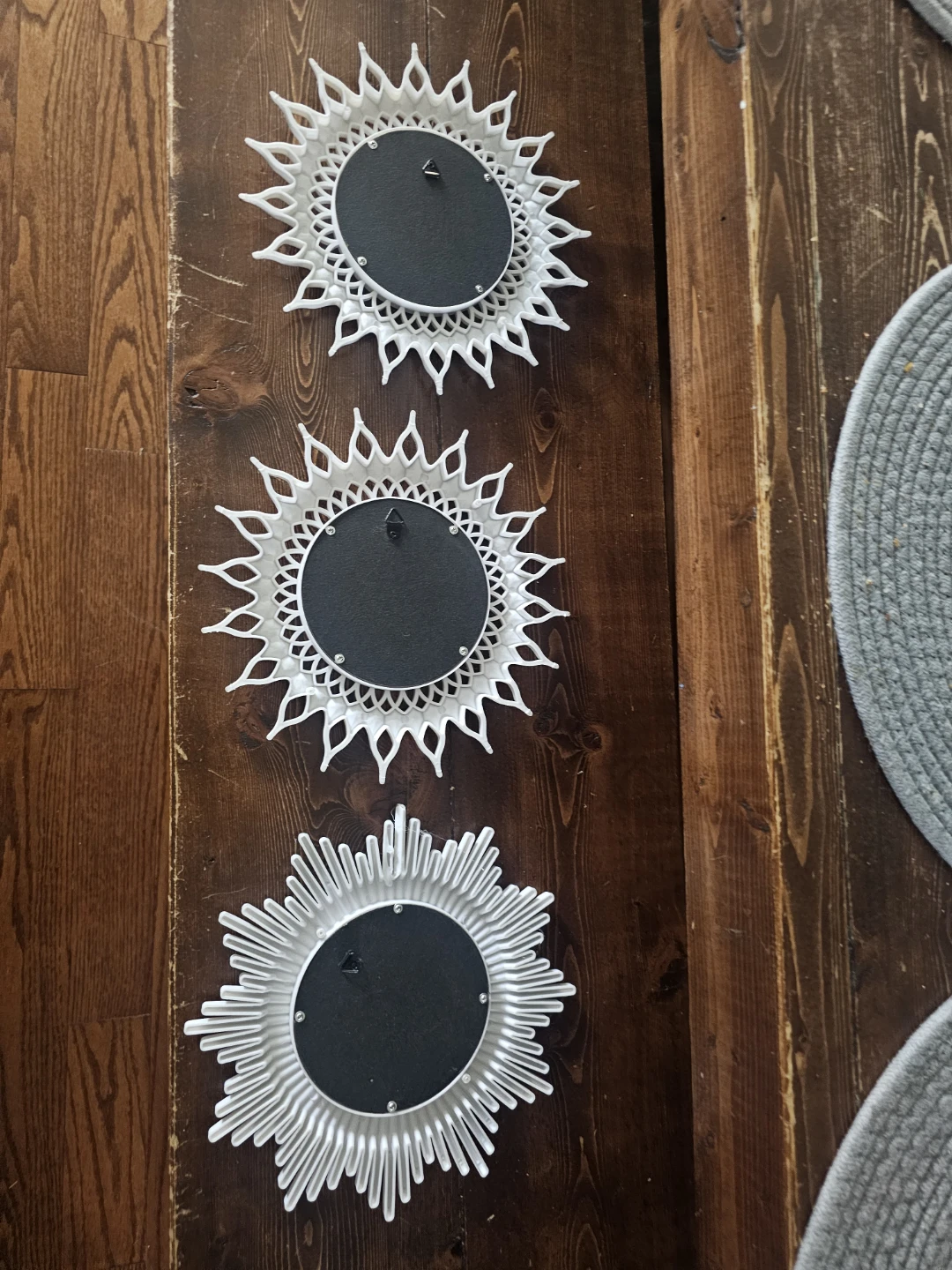Set of 3 Sunburst Mirrors
