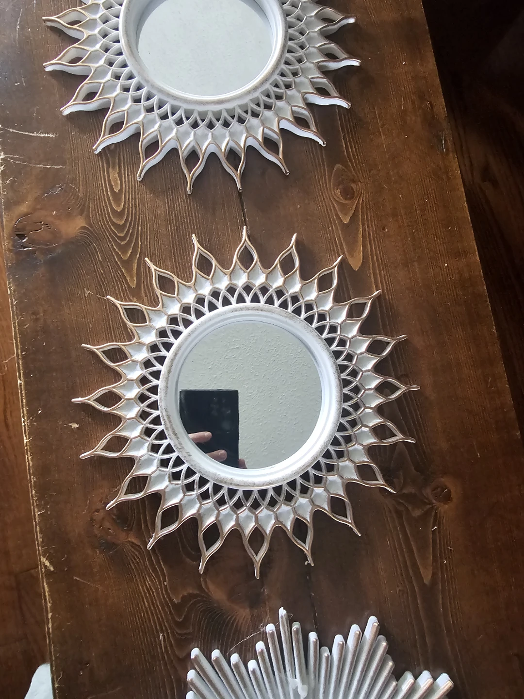 Set of 3 Sunburst Mirrors - photo 3