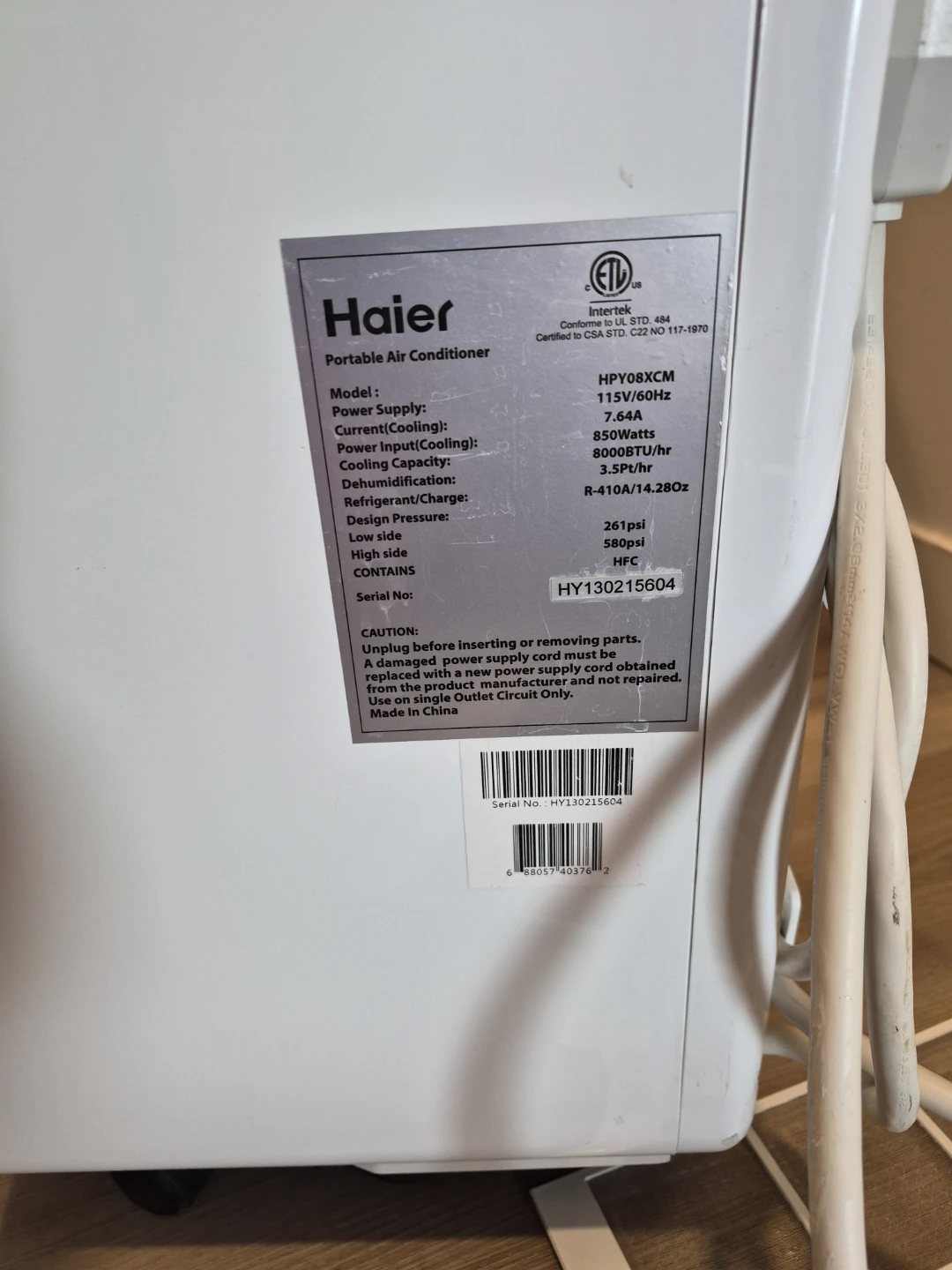 Haier Portable Air Conditioner - photo 3