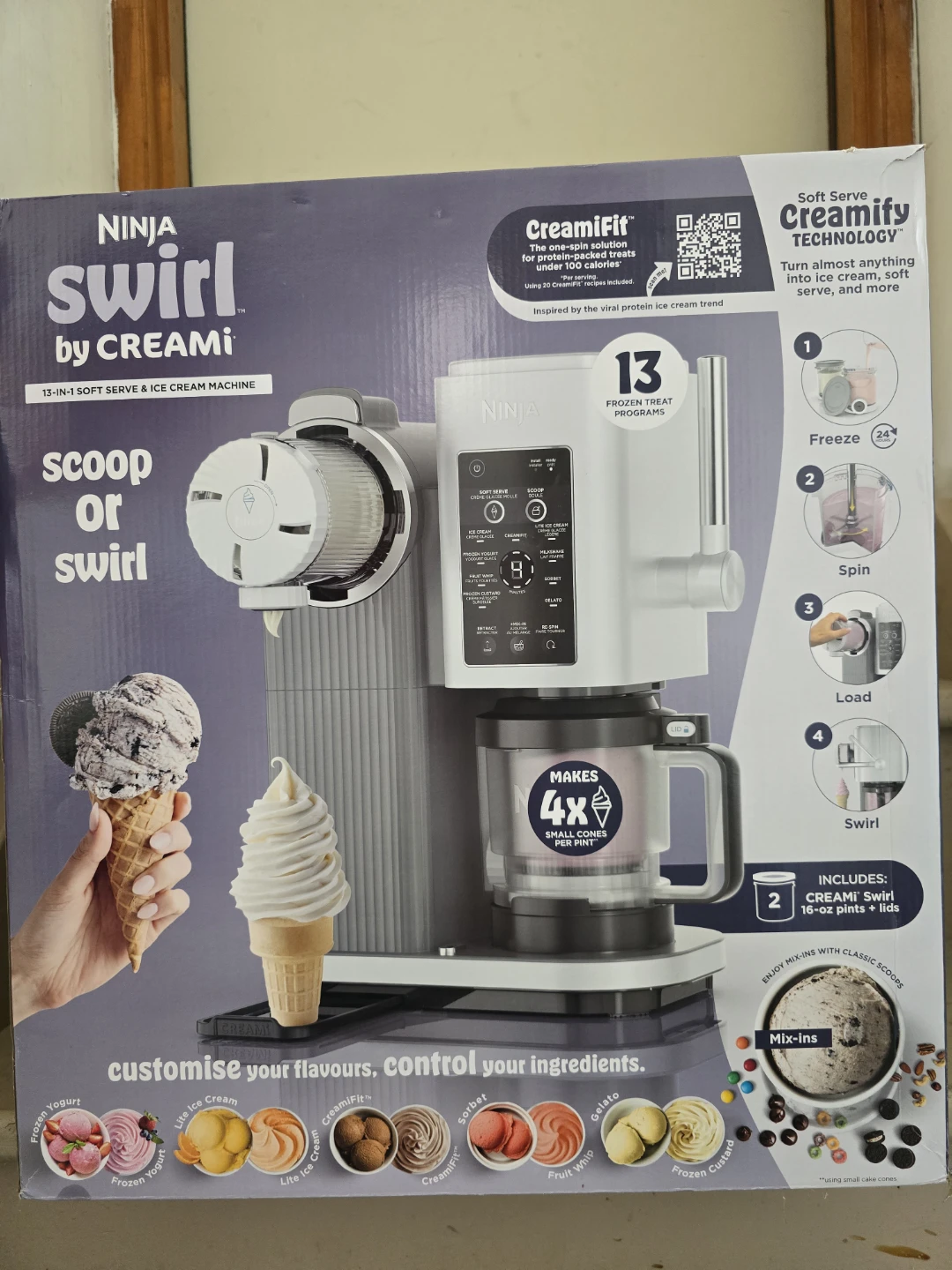Brand New Sealed Ninja Swirl by CREAMi Ice Cream Maker (NC701C)