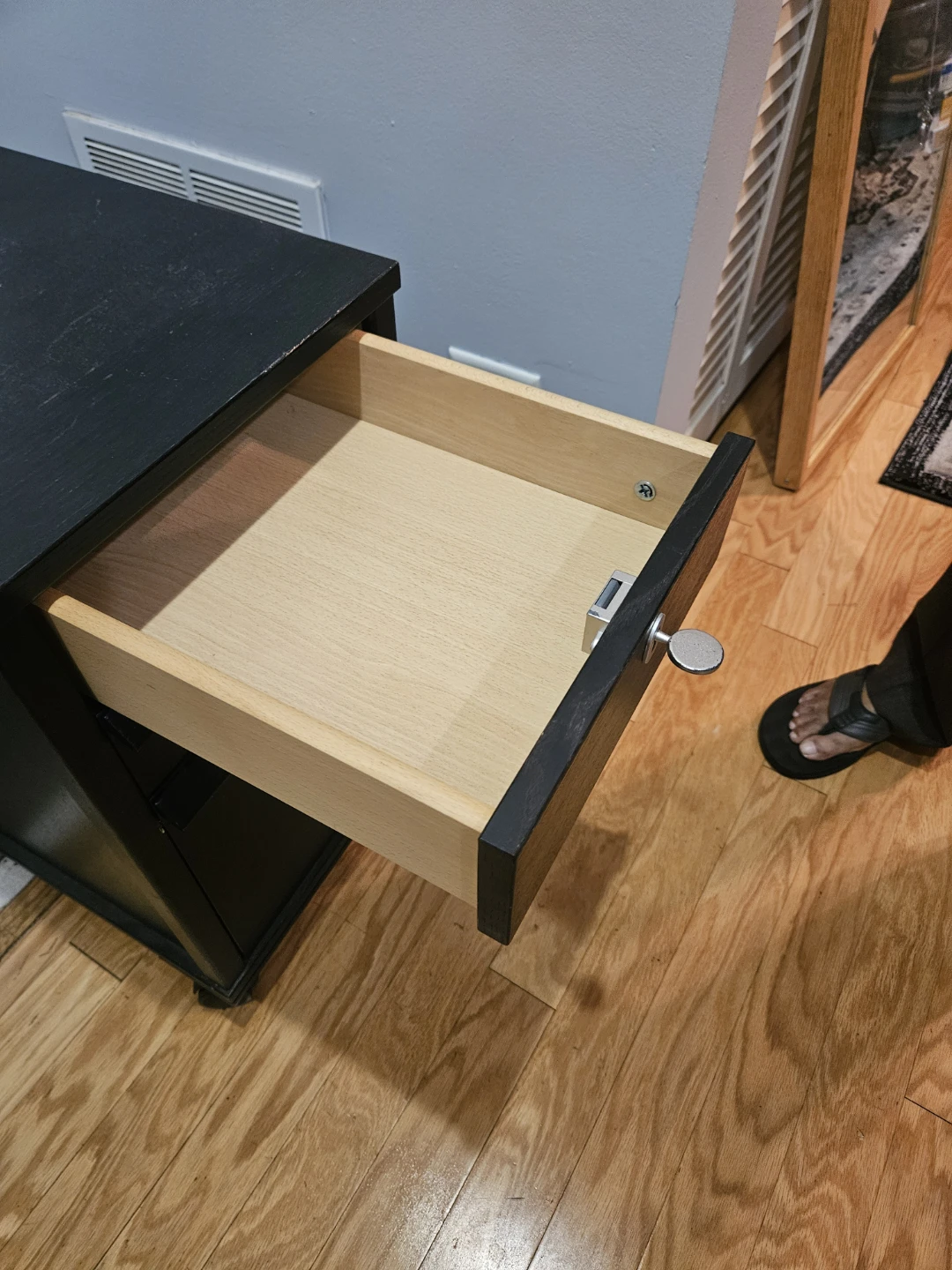 Black 3-Drawer Rolling File Cabinet - photo 3