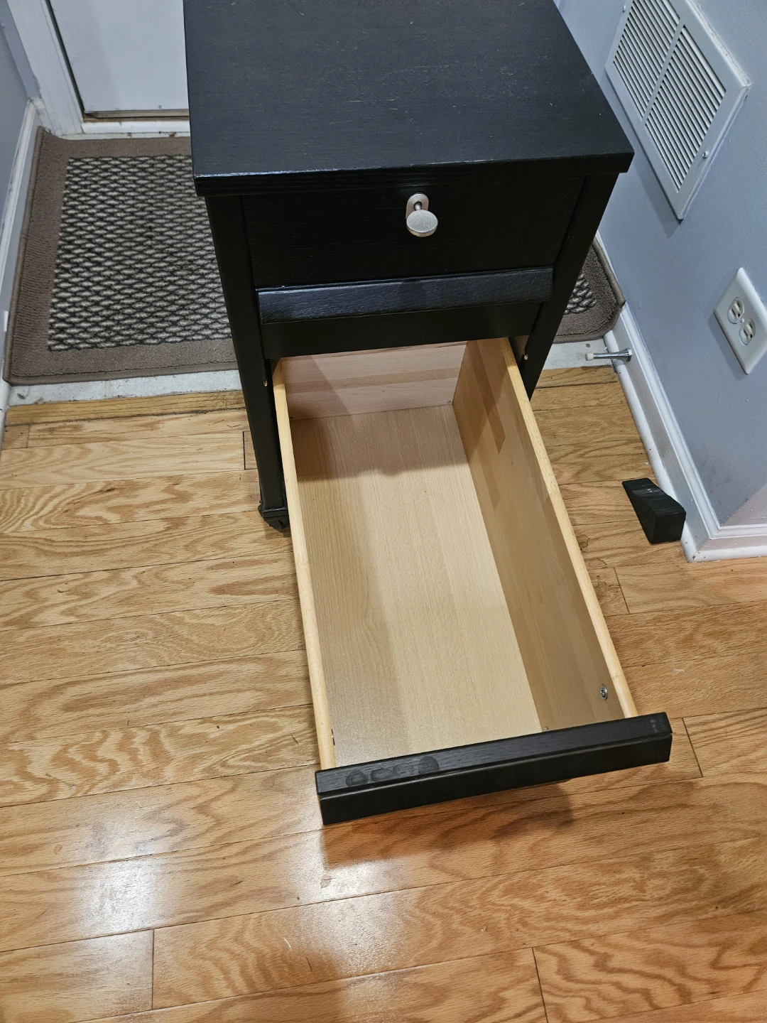 Black 3-Drawer Rolling File Cabinet - photo 4
