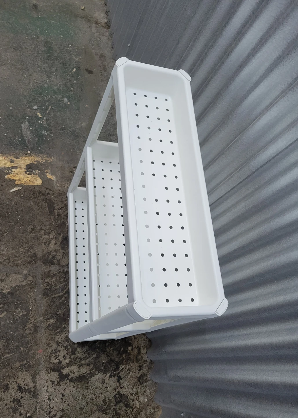 White 3-Tier Slim Storage Shelf - photo 2