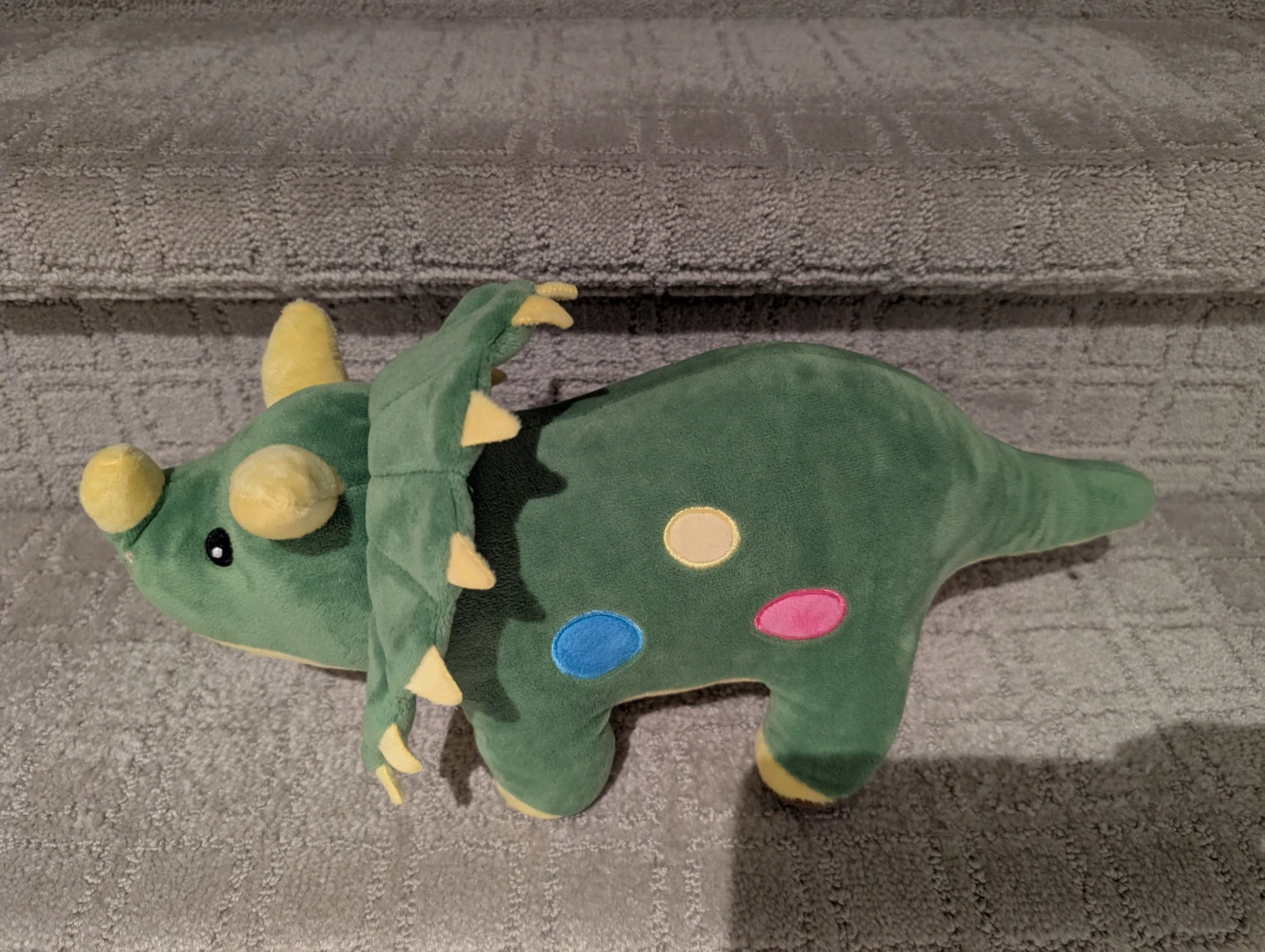 Green Triceratops Plush Toy - photo 3