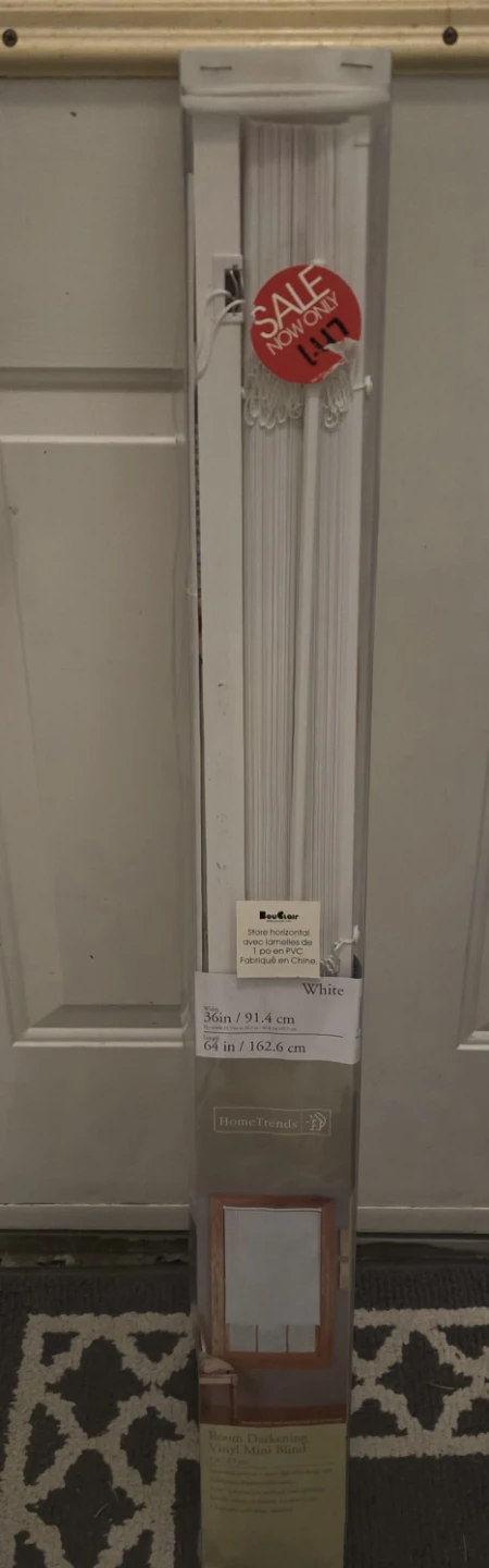 HomeTrends White Vinyl Mini Blinds - 36" x 64" - photo 3