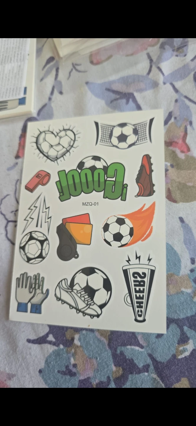 Soccer Temporary Tattoos & Earrings Set - photo 4