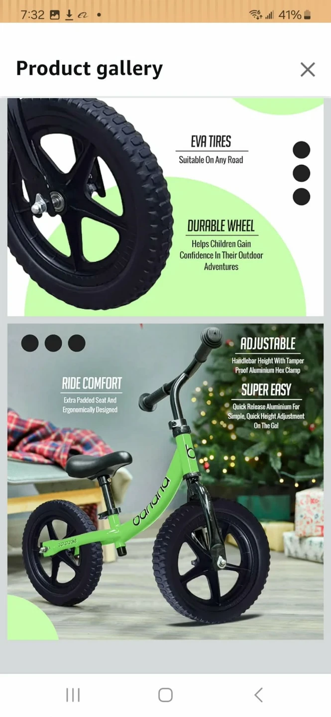 Banana Balance Bike - Green - photo 2